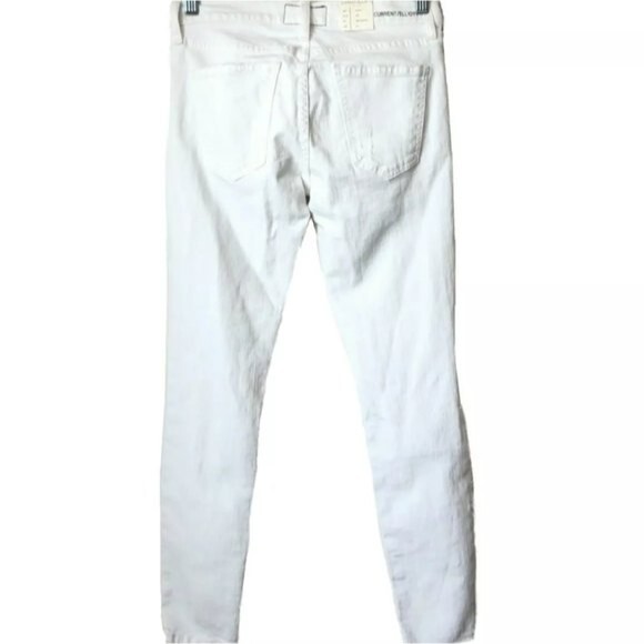 Current/Elliott Skinny Jeans 25 White The Stiletto Distressed - Picture 4 of 7